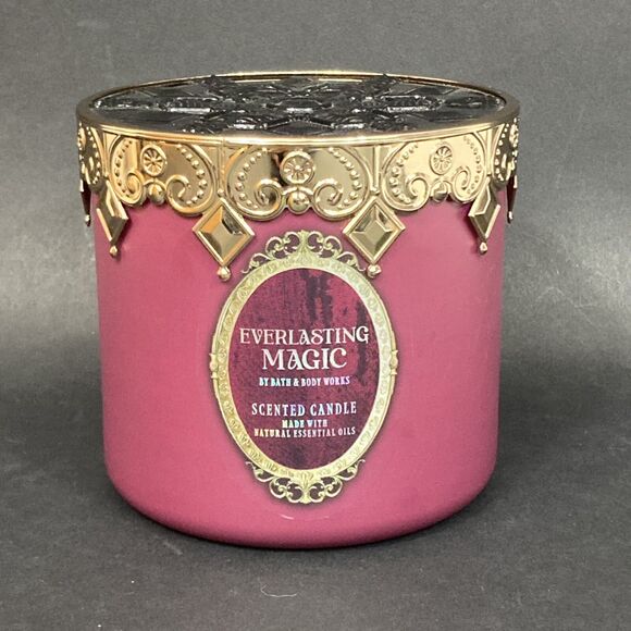 Bath & Body Works -Everlasting Magic 3-Wick -Halloween Candle -Skeleton King Lid - Picture 1 of 7